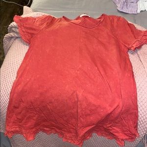 Red Ruffle Top